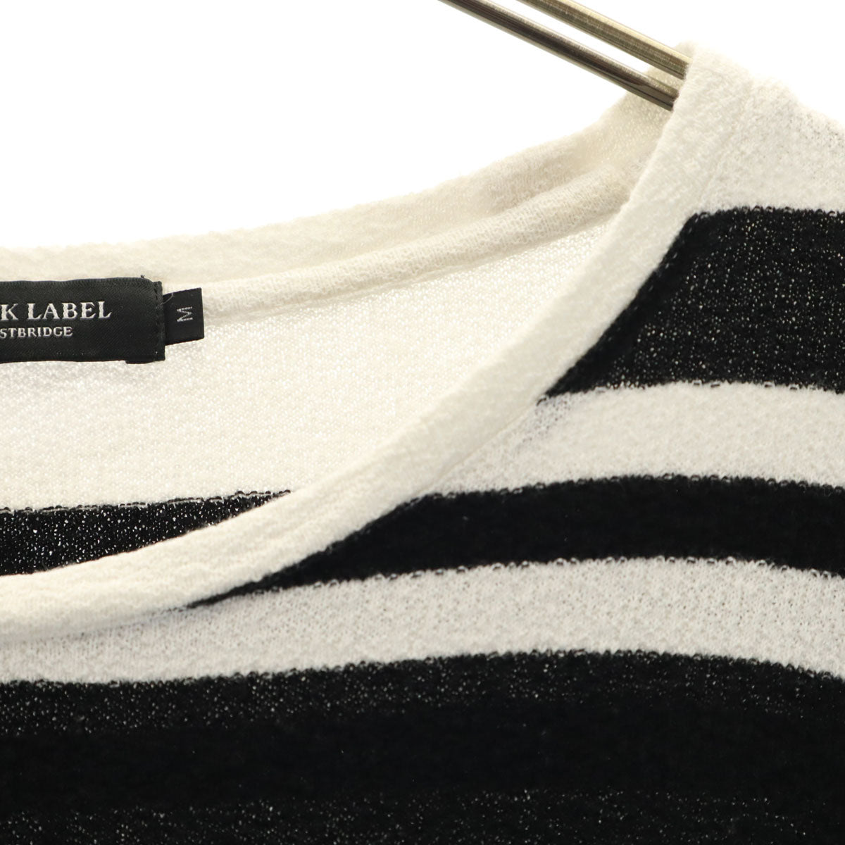 BLACK LABEL CRESTBRIDGE ブラックレーベルクレストブリッジ ボーダー柄 半袖 カットソー M ホワイト メンズ
