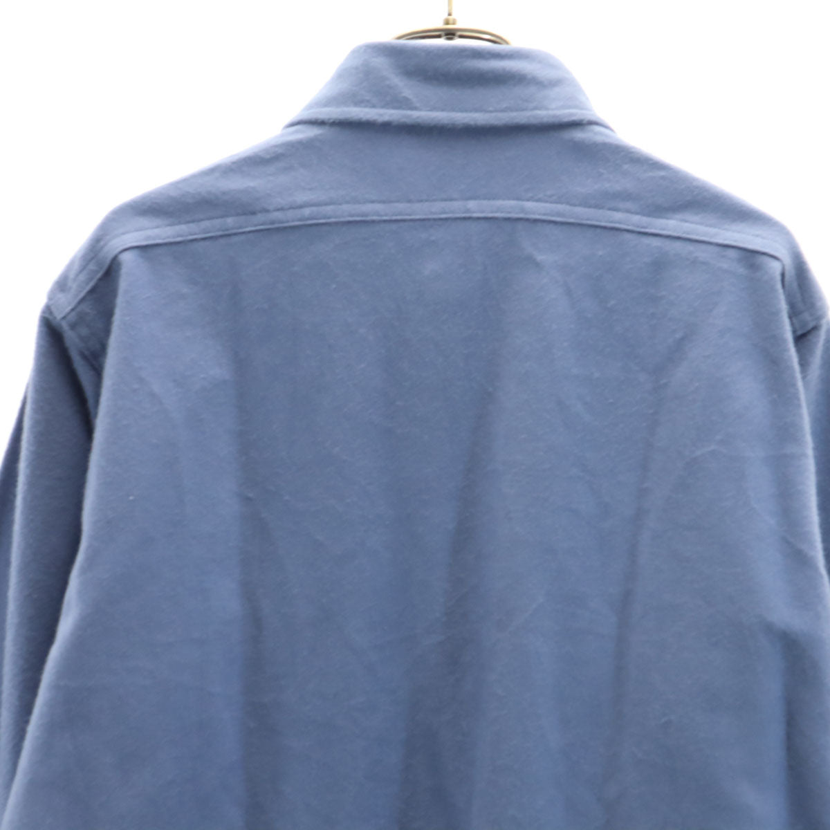 WOOLRICH ウールリッチ 80s USA製 ヴィンテージ 長袖 シャモア クロス シャツ M ブルー系 コットンネル メンズ