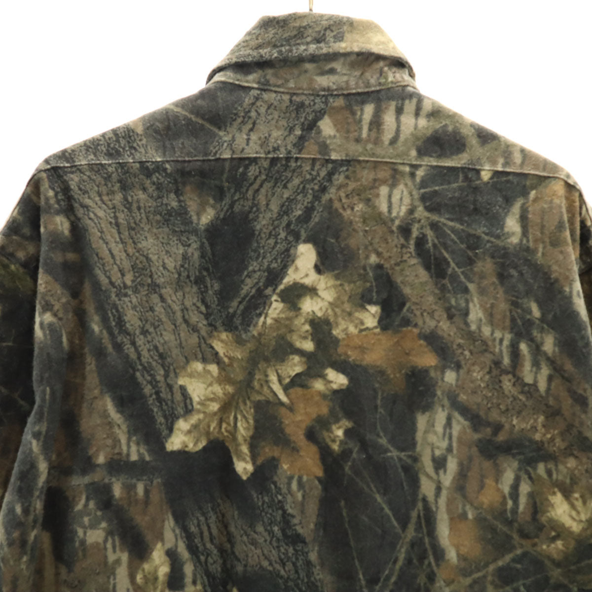 L.L.Bean エルエルビーン 80s ヴィンテージ リアルツリー柄 長袖 シャモア クロス シャツ ブラウン系 フランネル アウトドア メンズ
