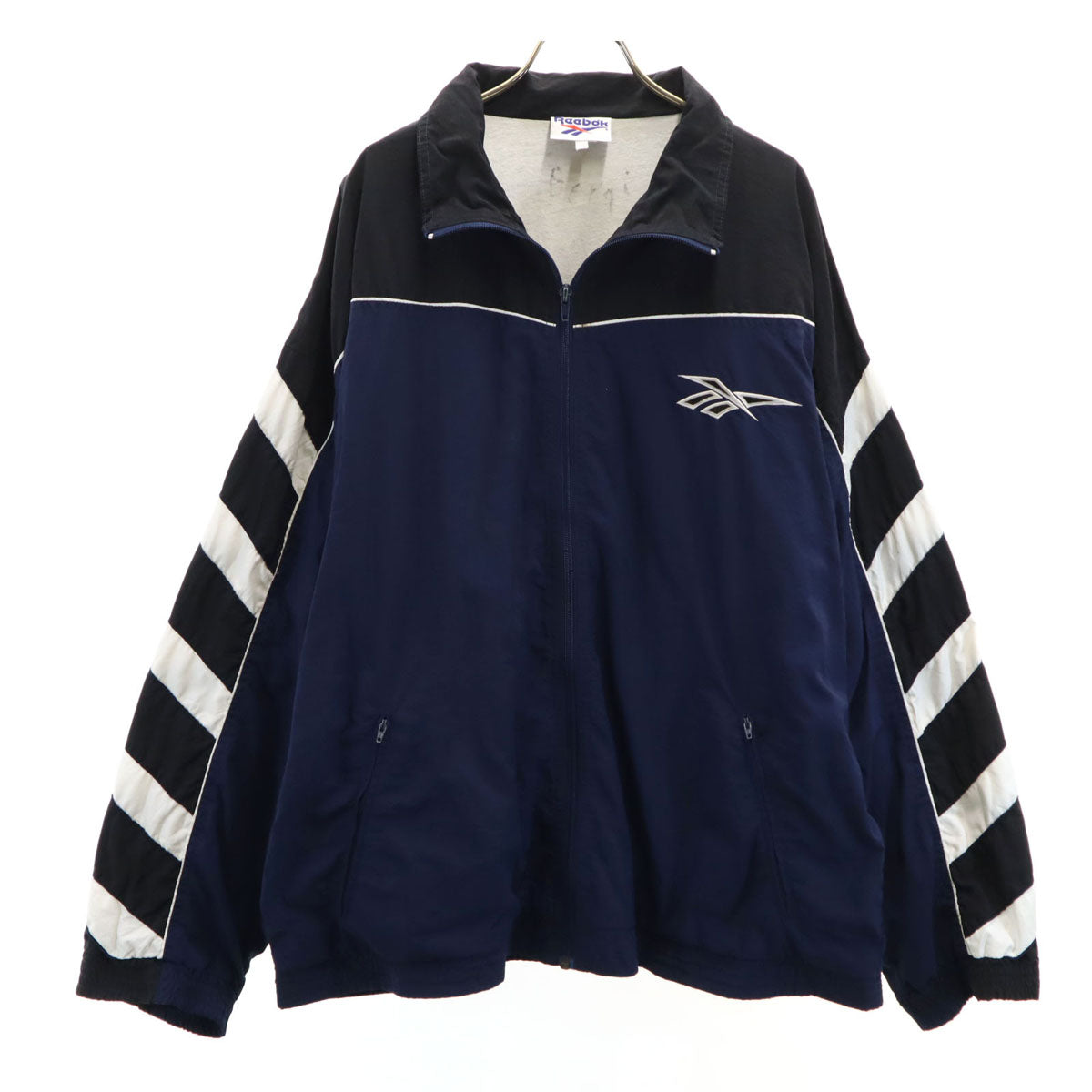 Reebok リーボック 90s ブルガリア製 オールド ナイロンジャケット XL ネイビー メンズ