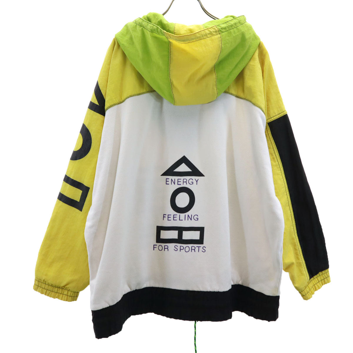 adidas アディダス 80s ヴィンテージ 長袖 スウェット切替 ハーフジップ パーカー XL ホワイト アノラック メンズ