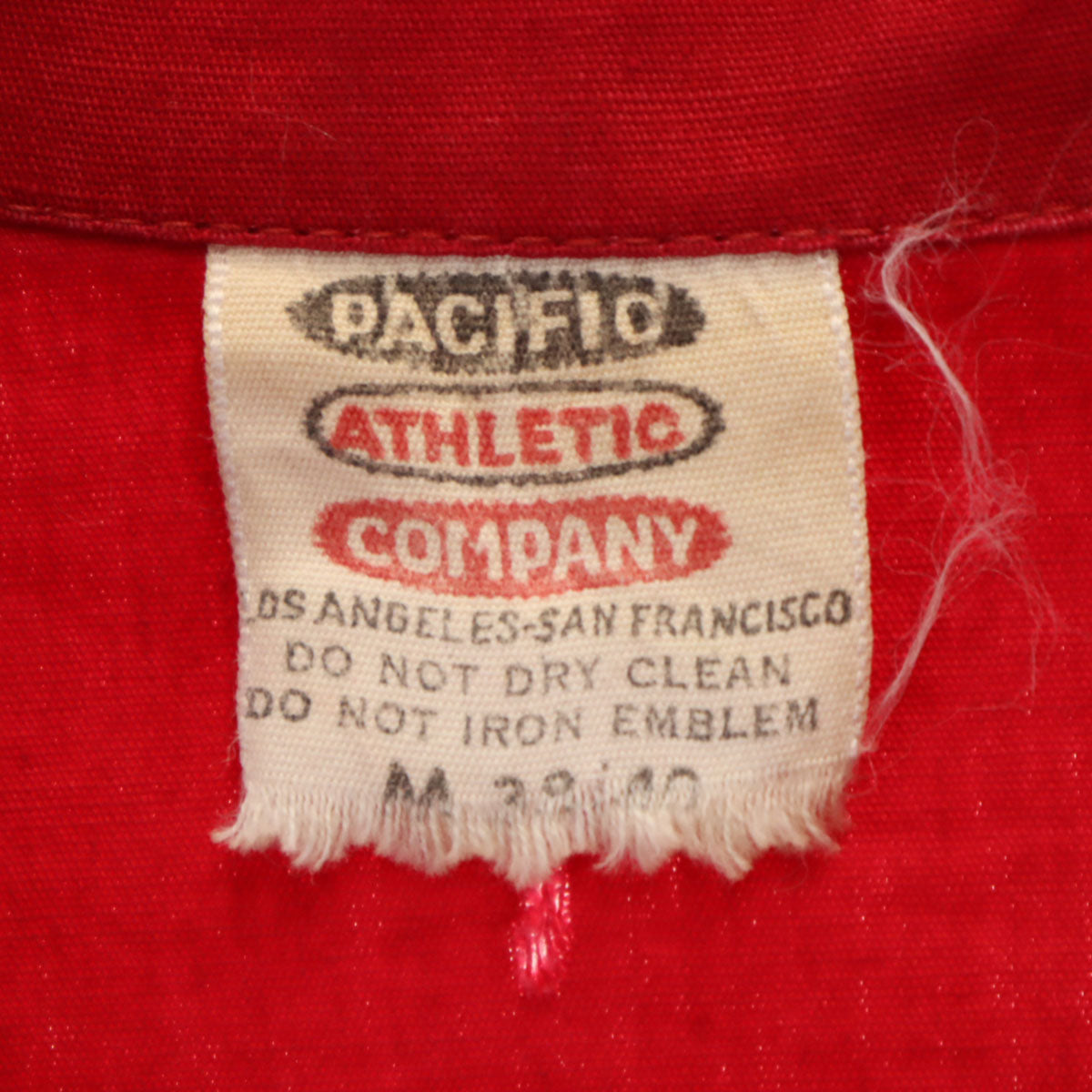 PACIFIC ATHLETIC COMPANY 70s ヴィンテージ 長袖 ブルゾン M レッド メンズ