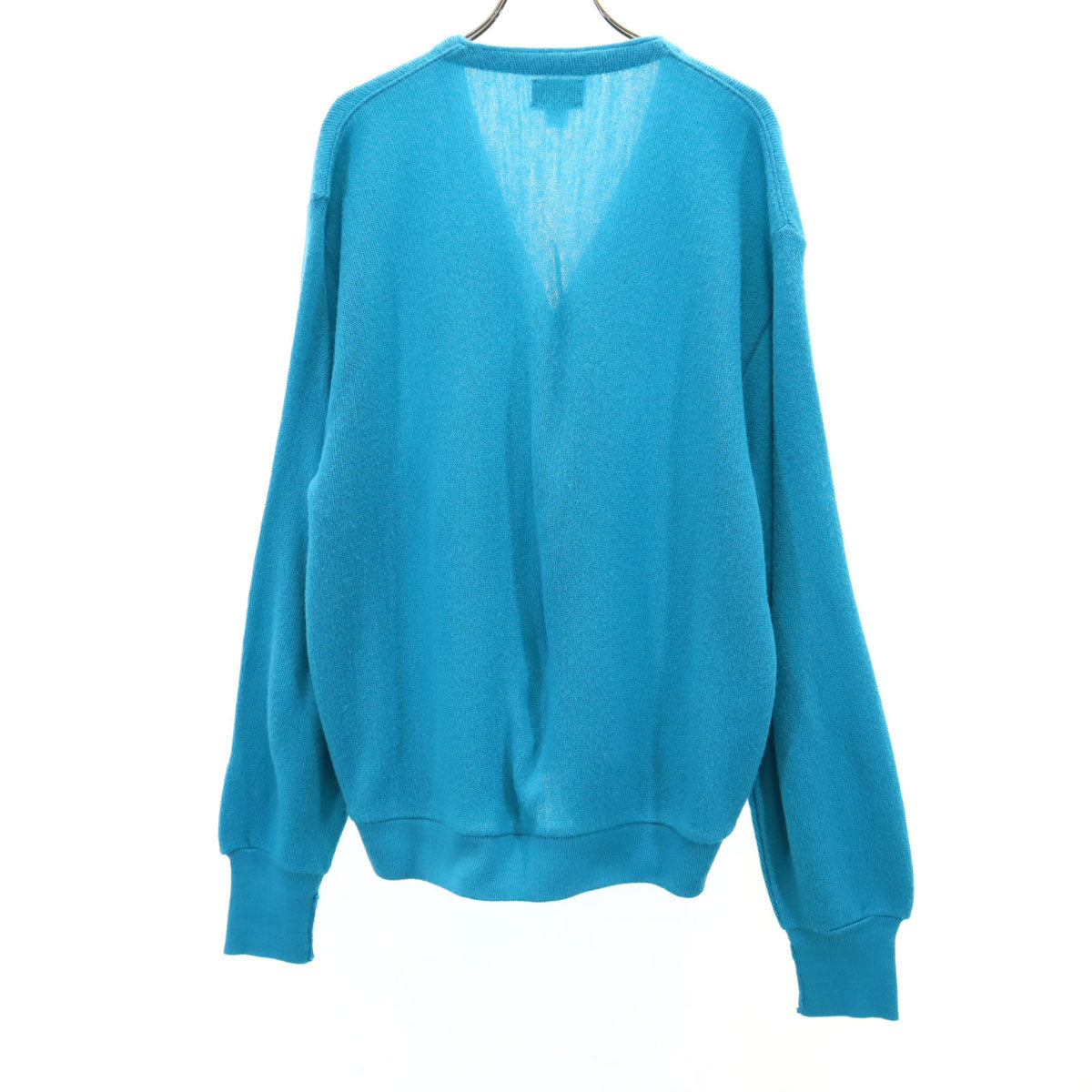 LACOSTE ラコステ 90s USA製 オールド 長袖 Vネック カーディガン L グリーン系 メンズ