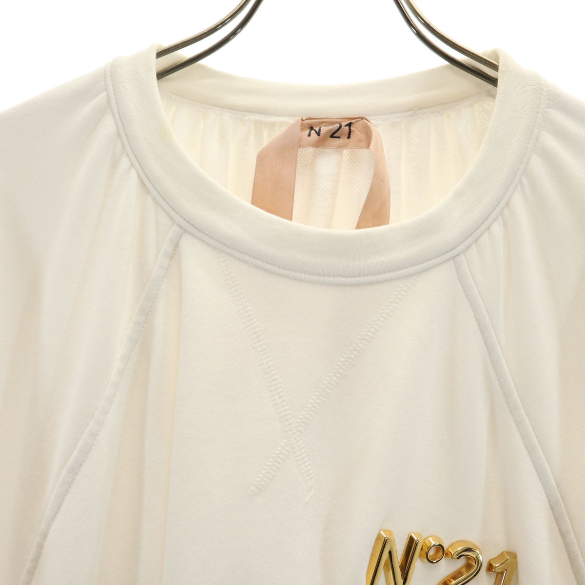 N°21 ヌメロ ヴェントゥーノ イタリア製 長袖 スウェット トレーナー 3S 白 レディース