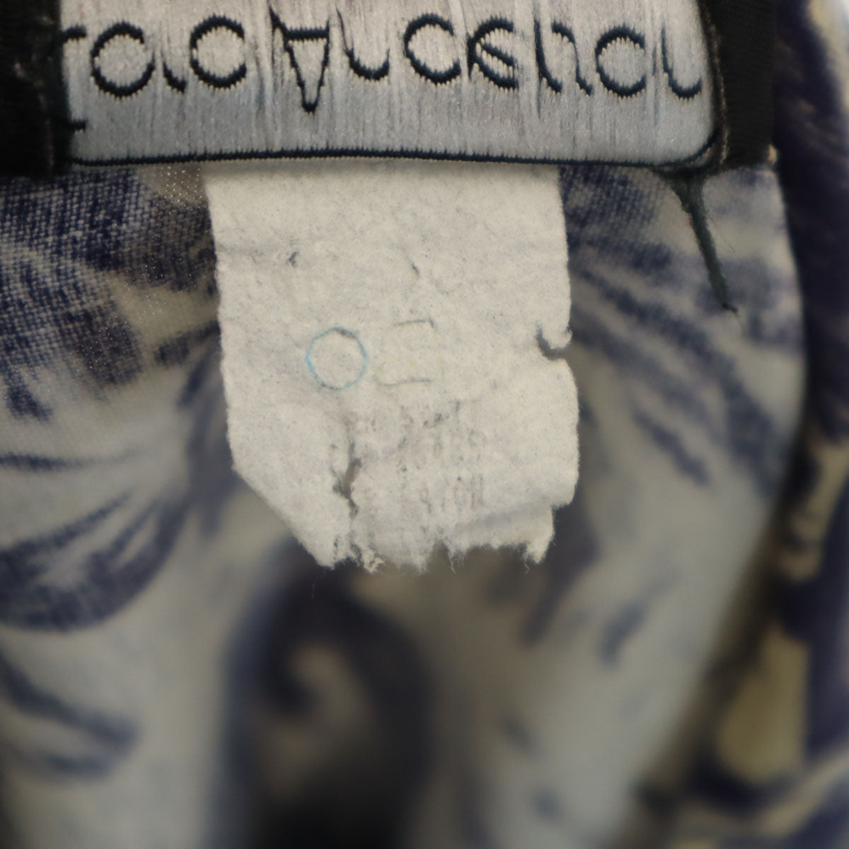 Carol Anderson Collection キャロルアンダーソンコレクション 80s 90s オールド 長袖アロハ 総柄 長袖 アロハ ジャケット ネイビー系 レディース