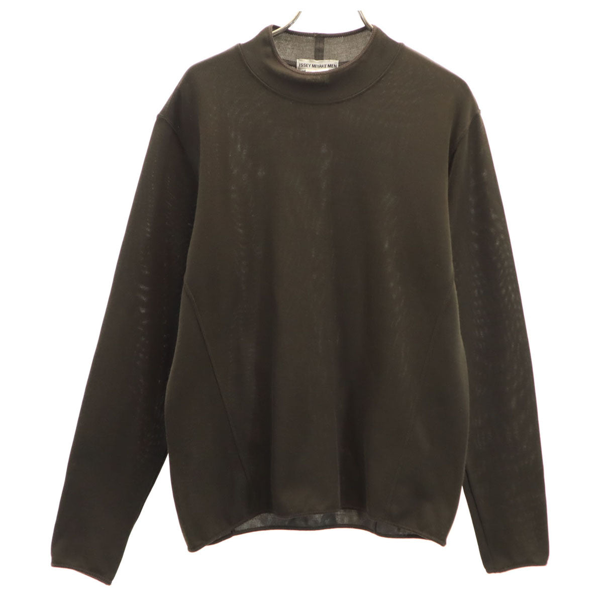 ISSEY MIYAKE MEN イッセイミヤケメン 90s 日本製 オールド 長袖 カットソー M ダークブラウン 無地 メンズ