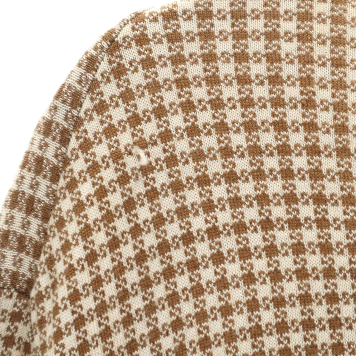 Salvatore Ferragamo サルヴァトーレフェラガモ イタリア製 シルクブレンド 総柄 長袖 フルジップ ニットカーディガン L ブラウン メンズ