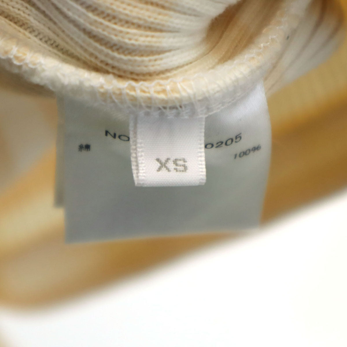 Ron Herman ロンハーマン 日本製 ボーダー柄 長袖 リブ ニット XS ペールオレンジ レディース