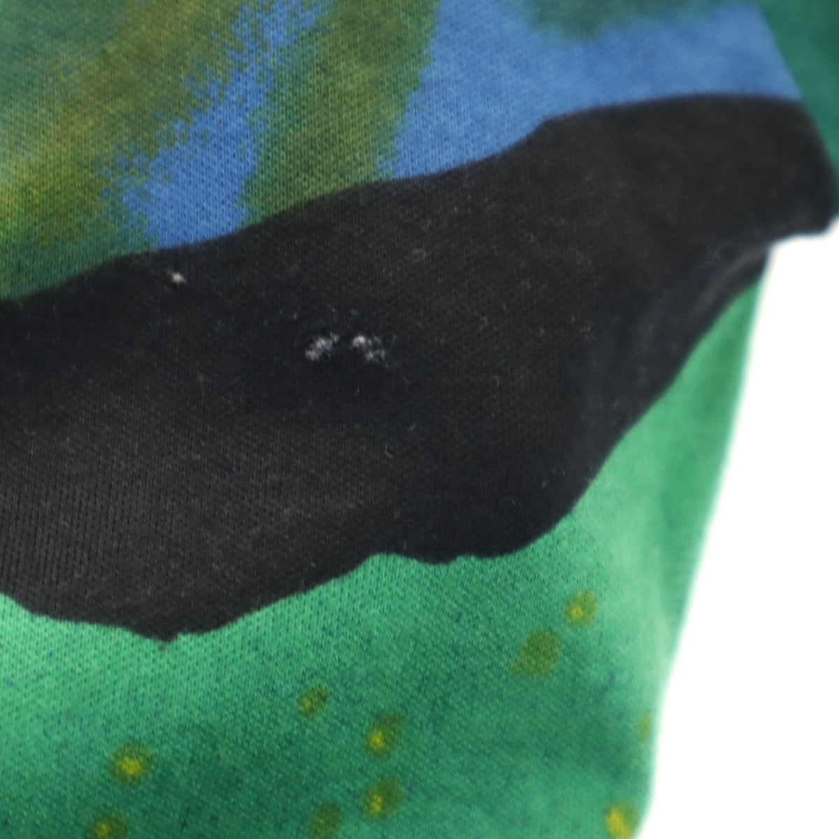 KENZO JEANS ケンゾージーンズ 90s 日本製 オールド 北斎タグ 総柄 7分袖 モックネック カットソー F ブルー系 トップス レディース