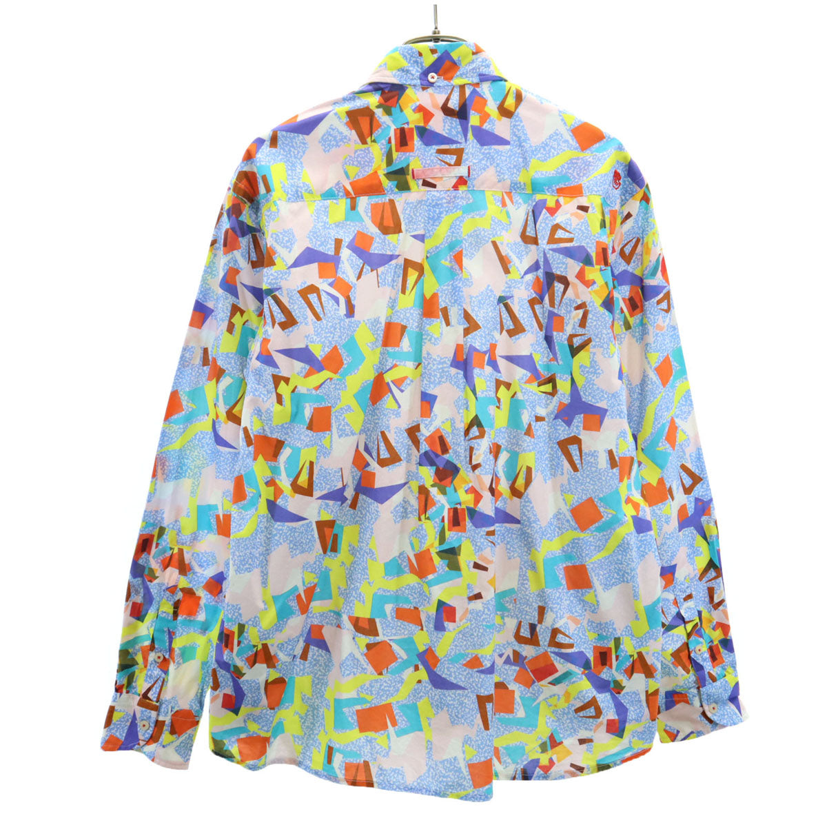 KAWATANI SHIRT 河谷シャツ 幾何学柄 長袖 ボタンダウンシャツ M マルチ メンズ