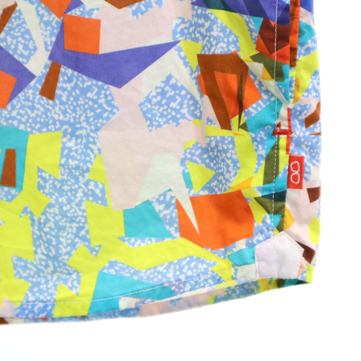 KAWATANI SHIRT 河谷シャツ 幾何学柄 長袖 ボタンダウンシャツ M マルチ メンズ