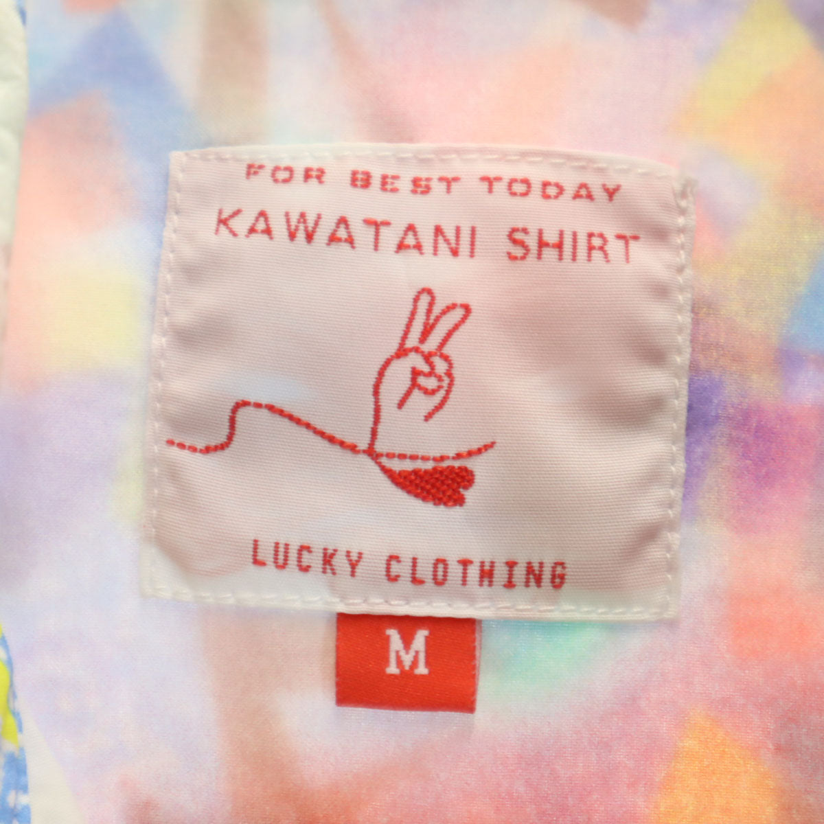 KAWATANI SHIRT 河谷シャツ 幾何学柄 長袖 ボタンダウンシャツ M マルチ メンズ