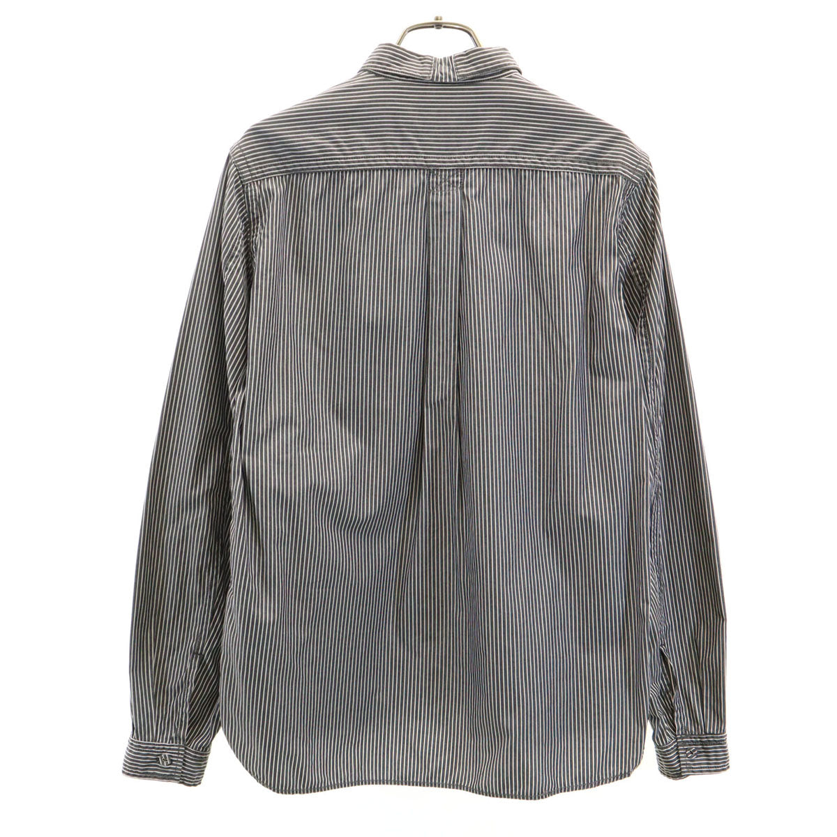 White Mountaineering Wardrobe ホワイトマウンテニアリング ワードローブ 12ss 日本製 ストライプ柄 長袖 ボタンダウンシャツ 0 チャコールブラック メンズ