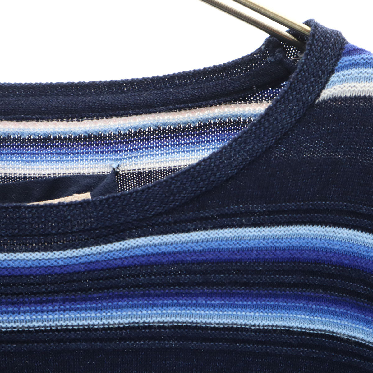 Ron Herman DENIM ロンハーマンデニム ボーダー柄 長袖 ニット S ネイビー レディース