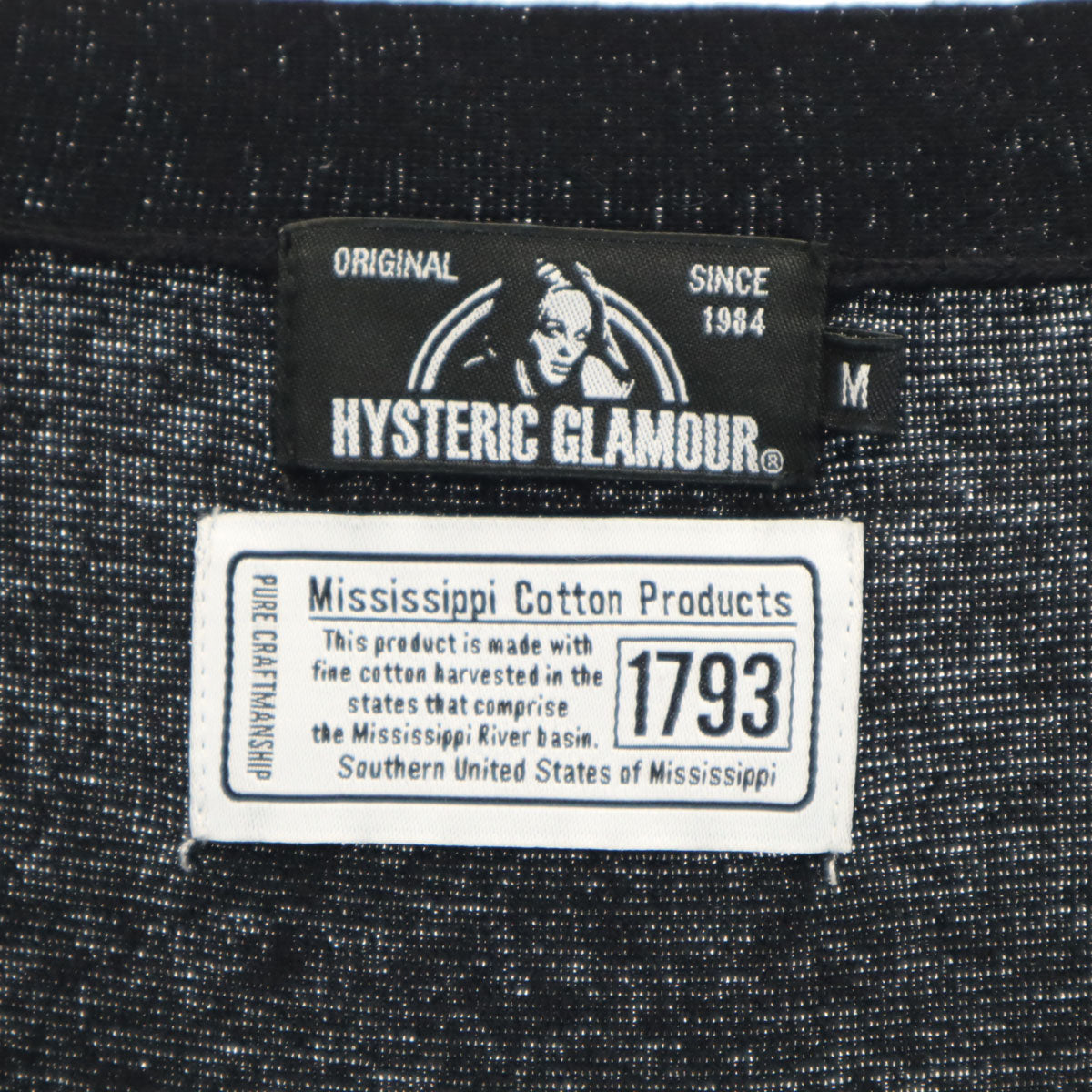 HYSTERIC GLAMOUR ヒステリックグラマー 長袖 Vネック ニットカーディガン M ブラック メンズ