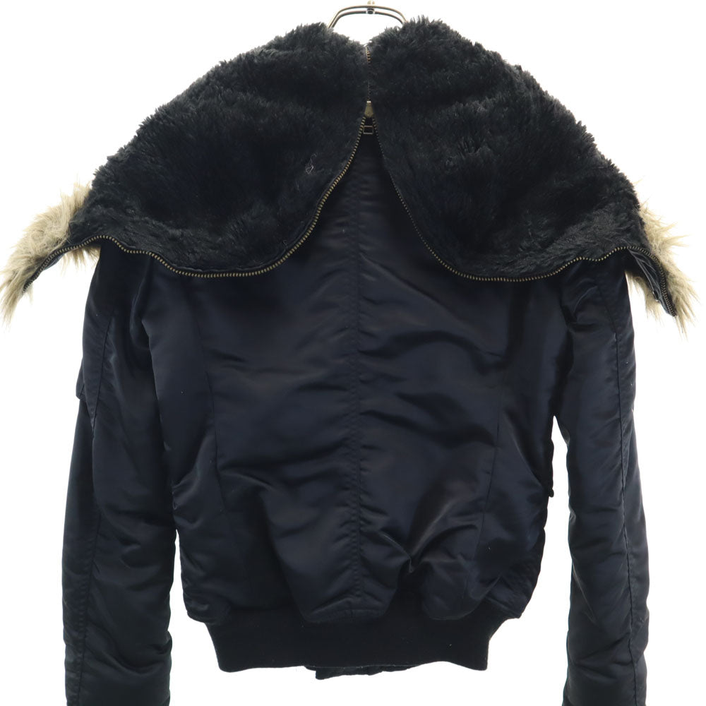 HYSTERIC GLAMOUR ヒステリックグラマー プリマロフト N2B ファー ダウンジャケット free ブラック フーディー レディース