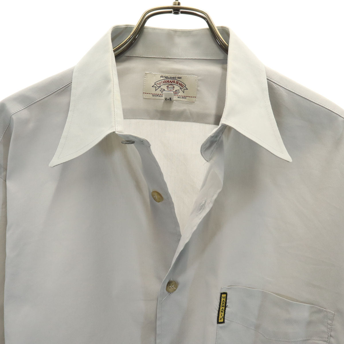 ARMANI JEANS アルマーニジーンズ イタリア製 長袖 シャツ L グレー系 メンズ