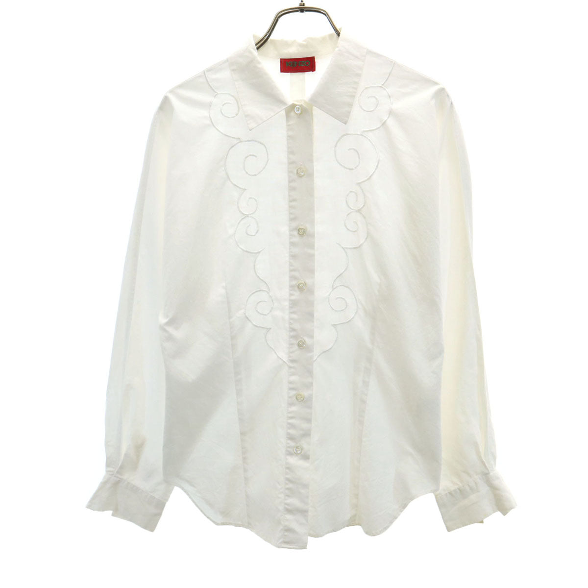 KENZO ケンゾー 90s 日本製 オールド 長袖 シャツ M ホワイト系 レディース