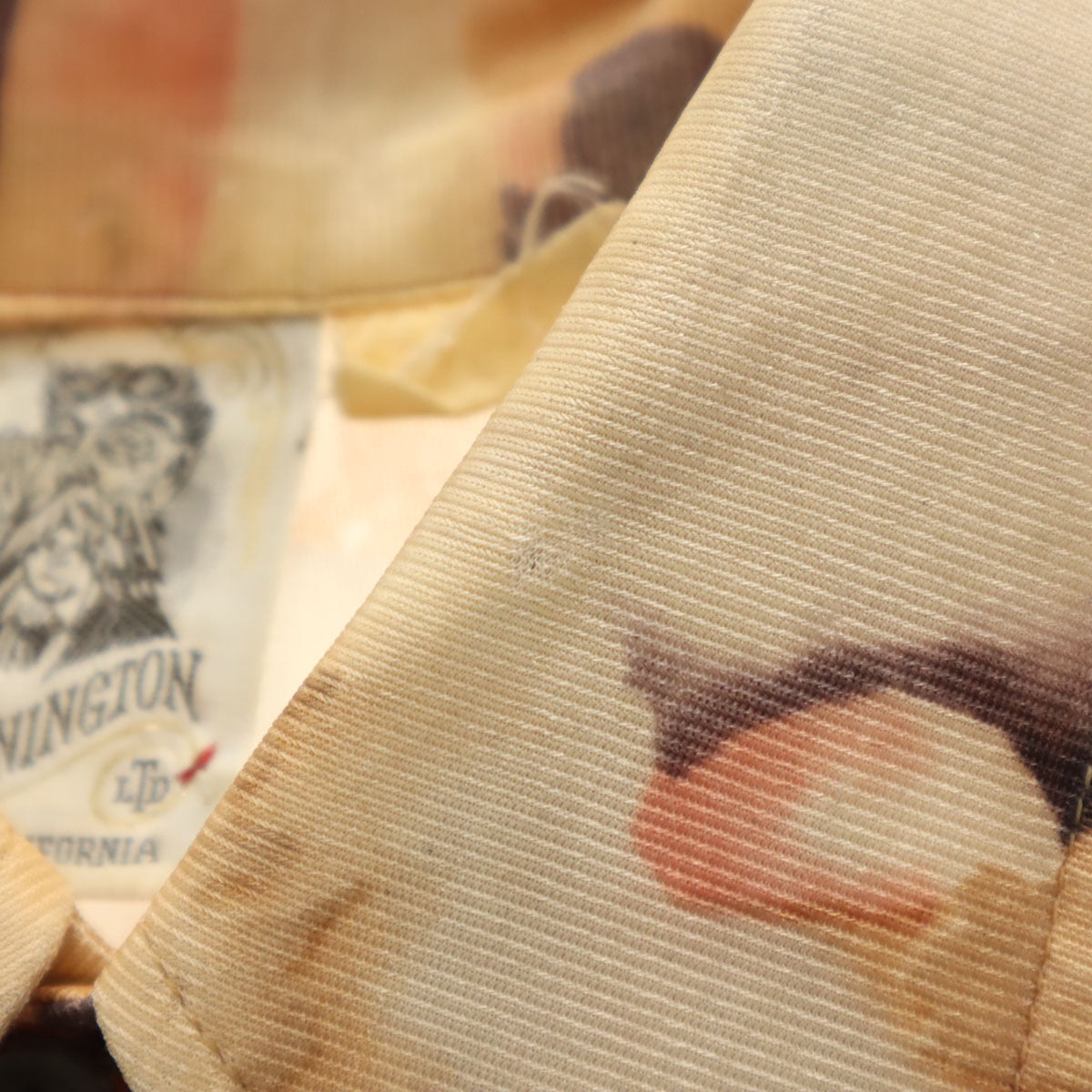 KENNINGTON ケニントン 70s ヴィンテージ 総柄 長袖 シャツ メンズ