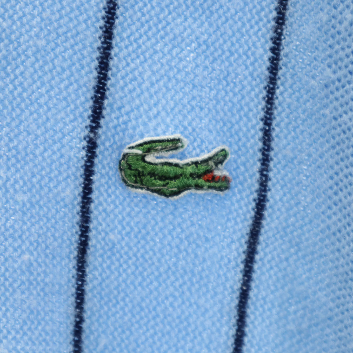 CHEMISE LACOSTE シュミーズラコステ 70s ヴィンテージ フランス製 ストライプ 長袖 Vネック セーター L ブルー系 ニット メンズ