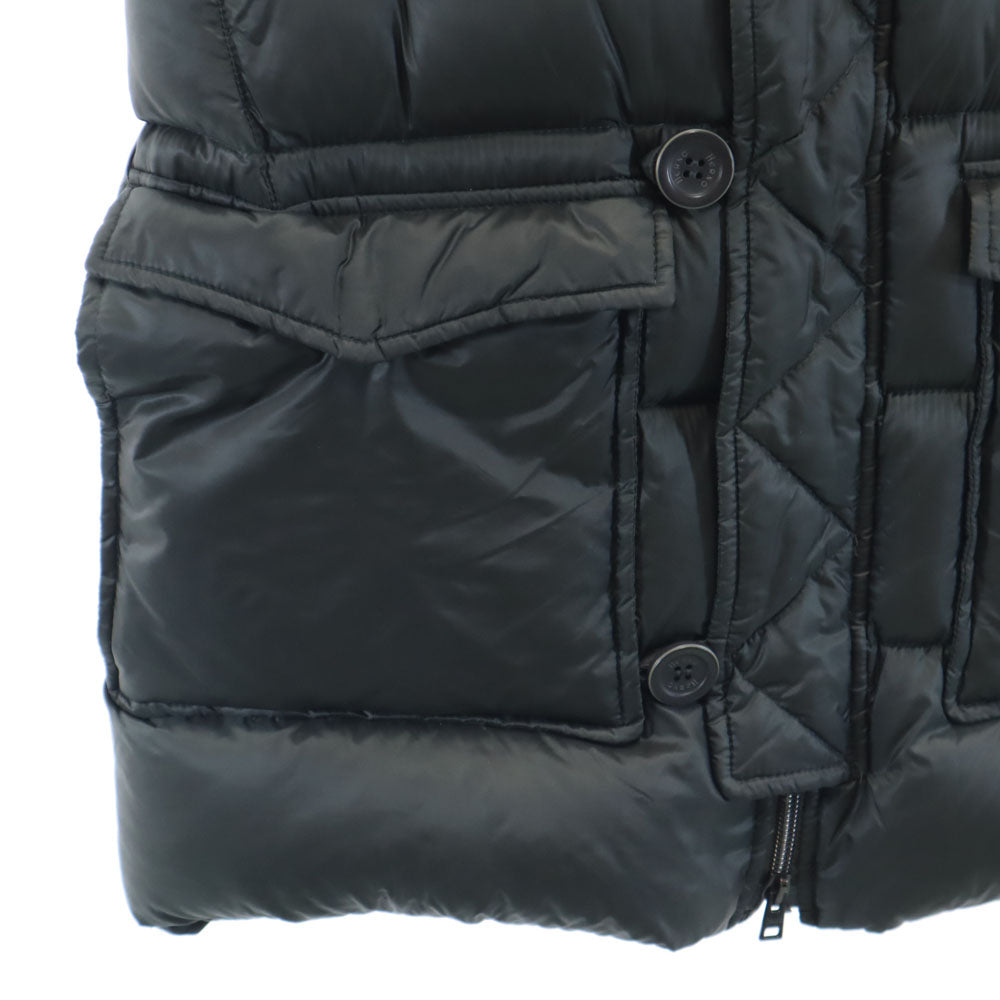 Herno ヘルノ ルーマニア製 ミドル グース ダウンジャケット 44 グリーン フーディー メンズ