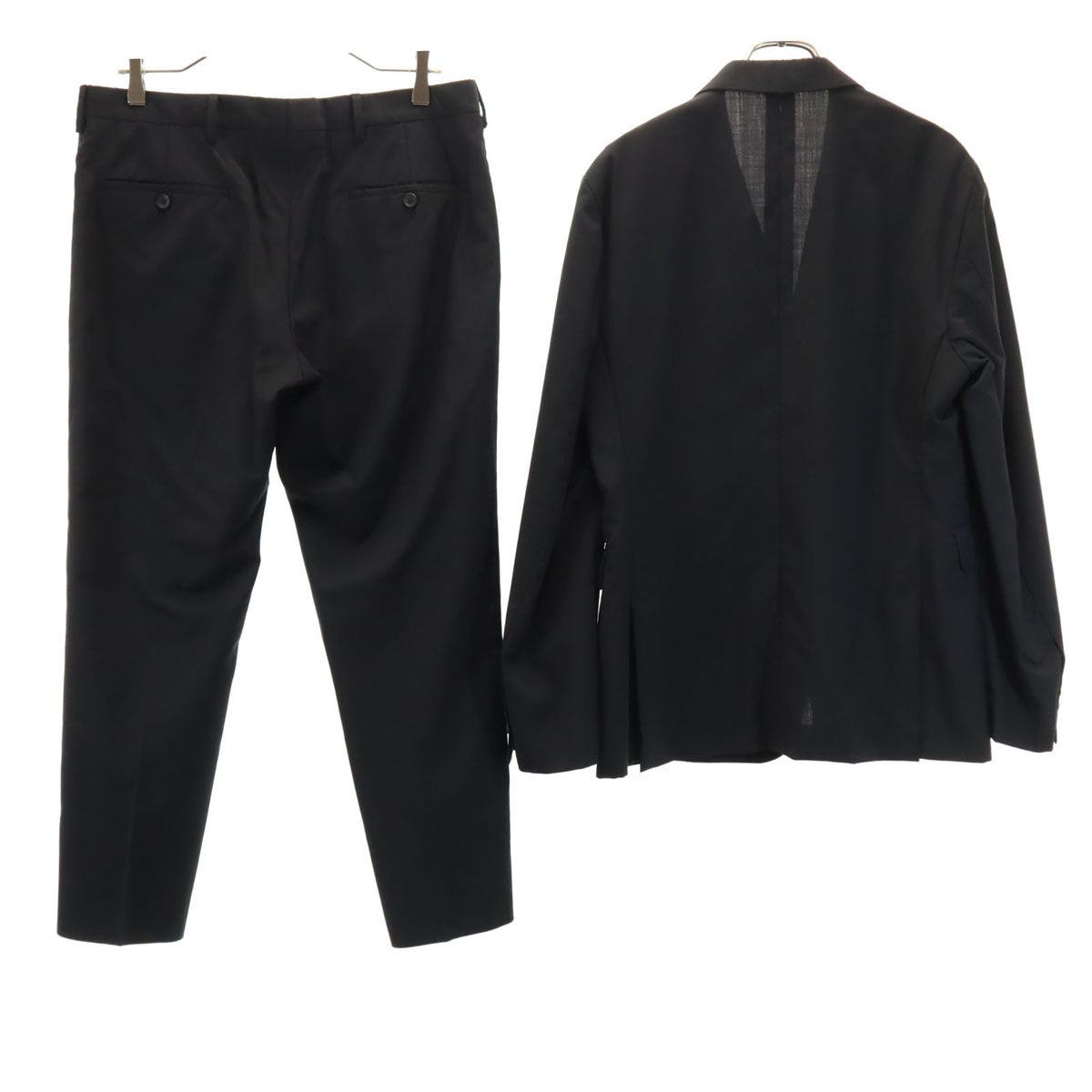 PRADA プラダ イタリア製 スーツ 上下 セットアップ 48R ブラック メンズ