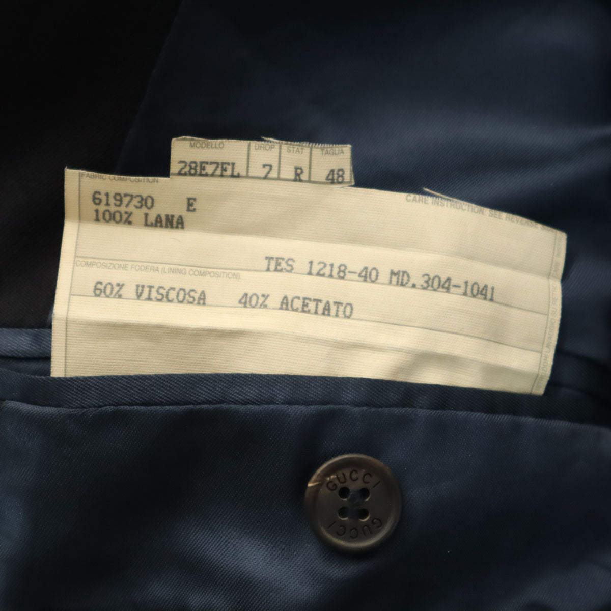 GUCCI グッチ スーツ 上下 セットアップ 48 ブラック メンズ