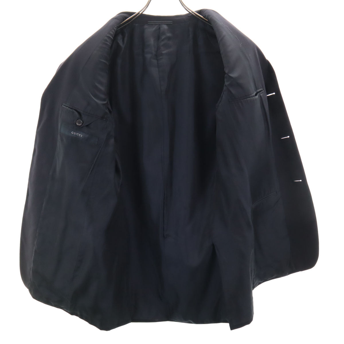 GUCCI グッチ ウールブレンド スーツ 上下 セットアップ 46/不明 ネイビー メンズ