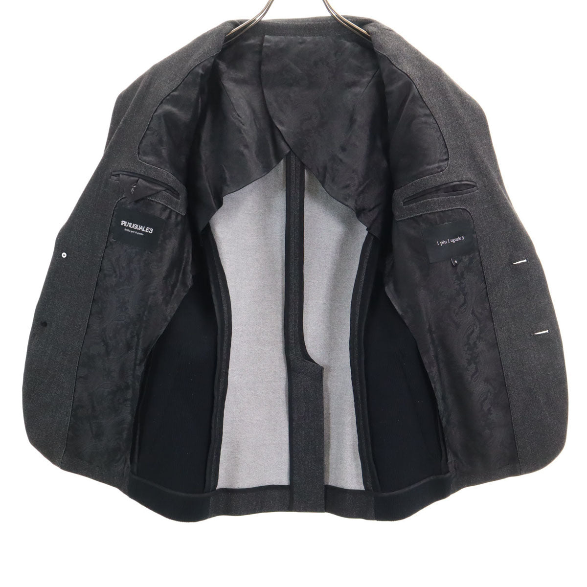 1PIU1UGUALE3 ウノピゥウノウグァーレトレ 日本製 スーツ 上下 セットアップ 3/4 グレー メンズ