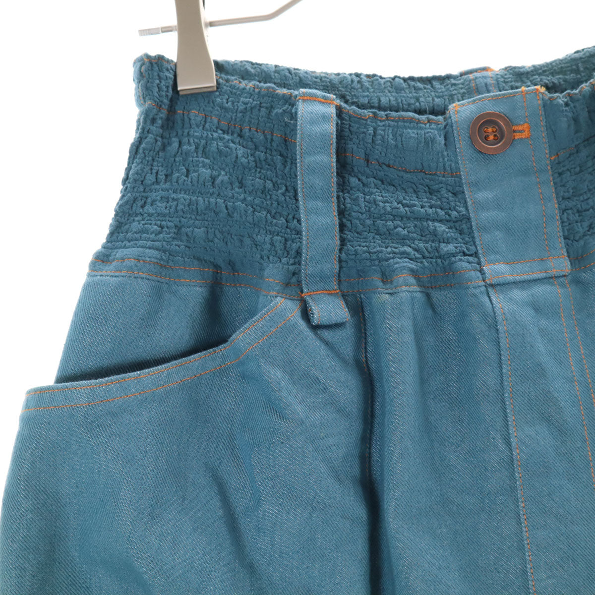 me ISSEY MIYAKE ミーイッセイミヤケ 日本製 長袖 デニムシャツ 上下 セットアップ レディース