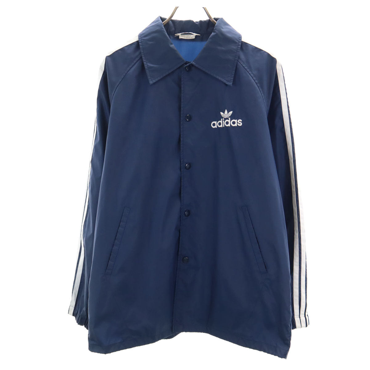 adidas アディダス 70s 80s ヴィンテージ トレフォイルロゴ コーチジャケット L ネイビー デサント メンズ