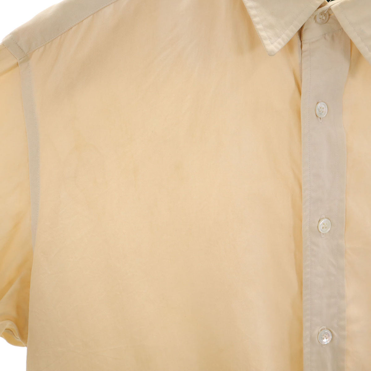 Christian Dior MONSIEUR クリスチャンディオール ムッシュ 90s シルク オールド 長袖 シャツ L クリーム メンズ