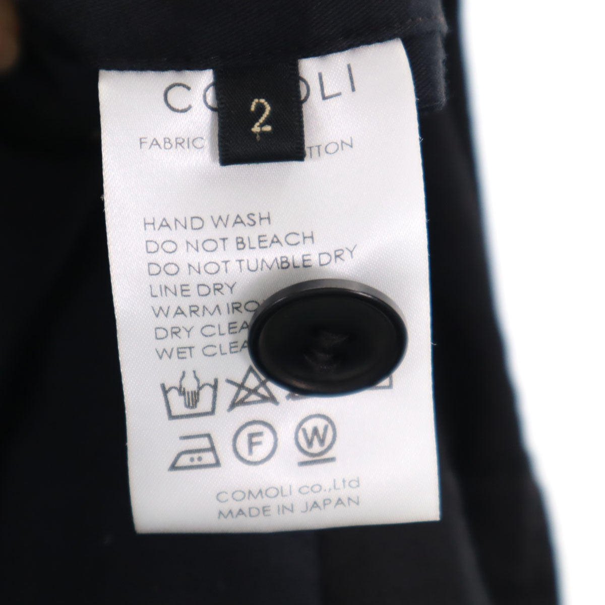 COMOLI コモリ 日本製 ハンティングジャケット 2 ブラック メンズ