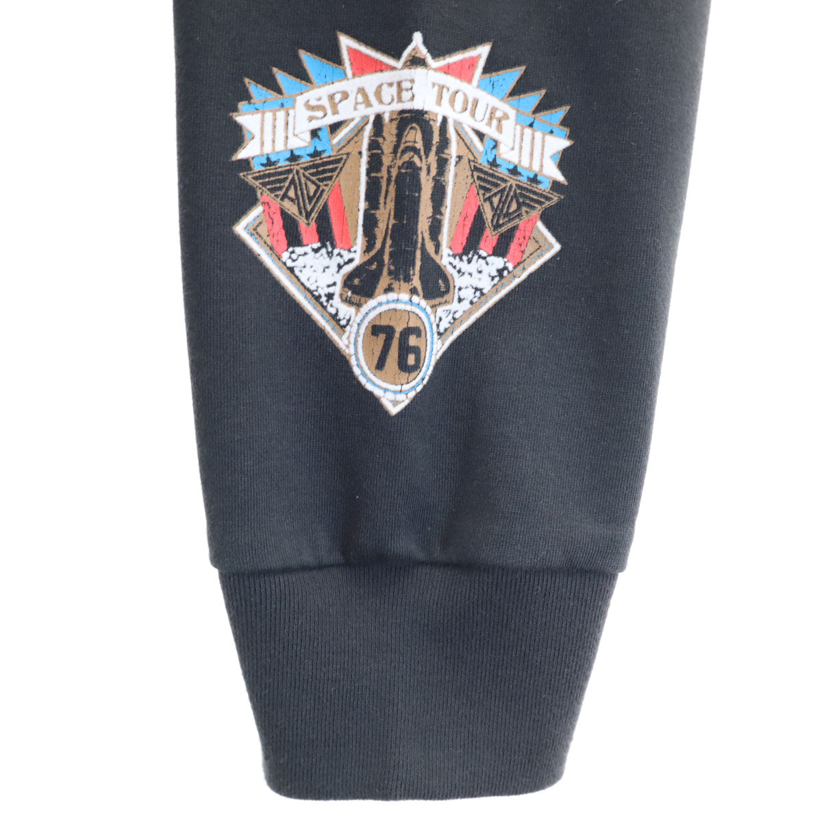 ALDIES アールディーズ 未使用 長袖 袖プリント Tシャツ S 黒 ロンT タグ付き メンズ