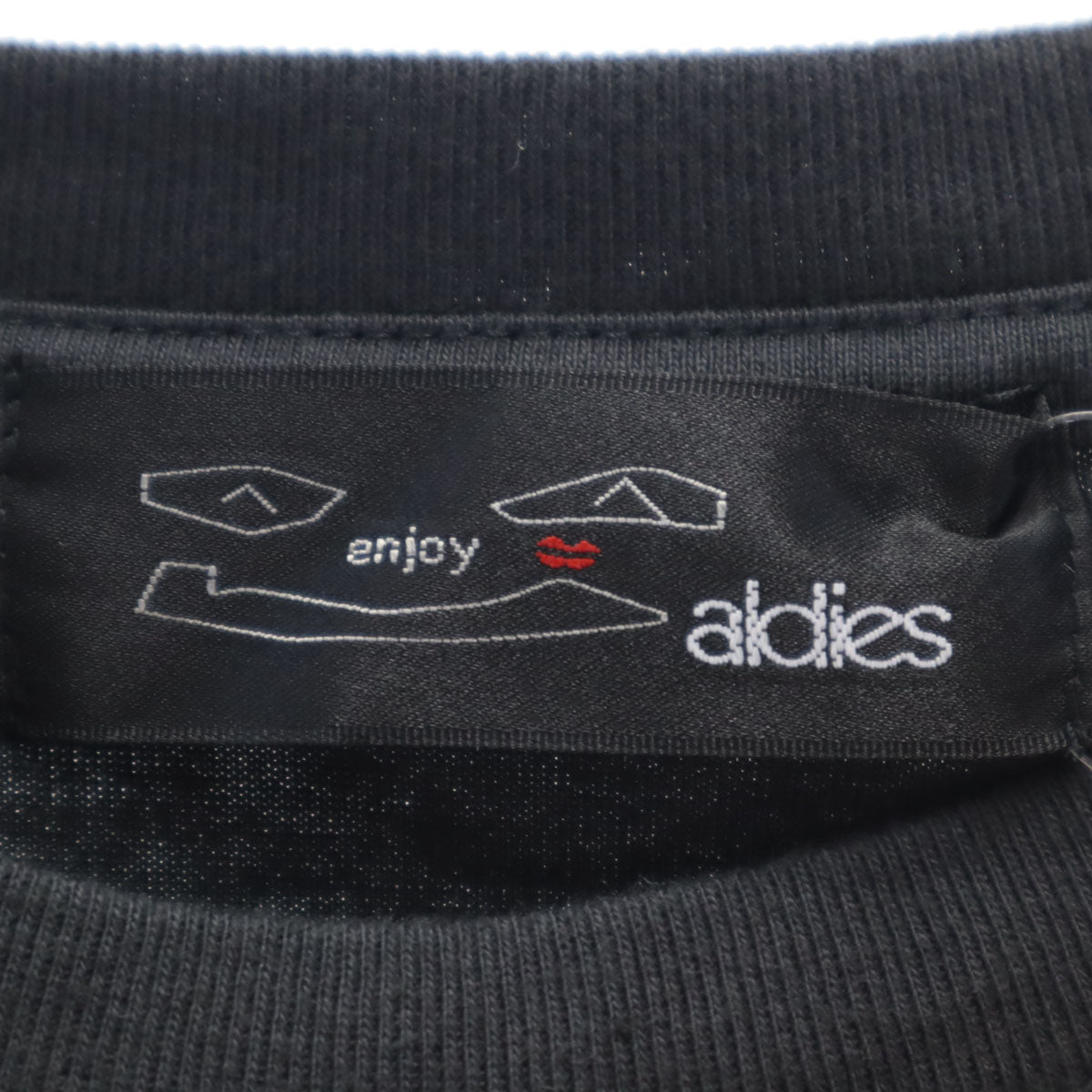 ALDIES アールディーズ 未使用 長袖 袖プリント Tシャツ S 黒 ロンT タグ付き メンズ
