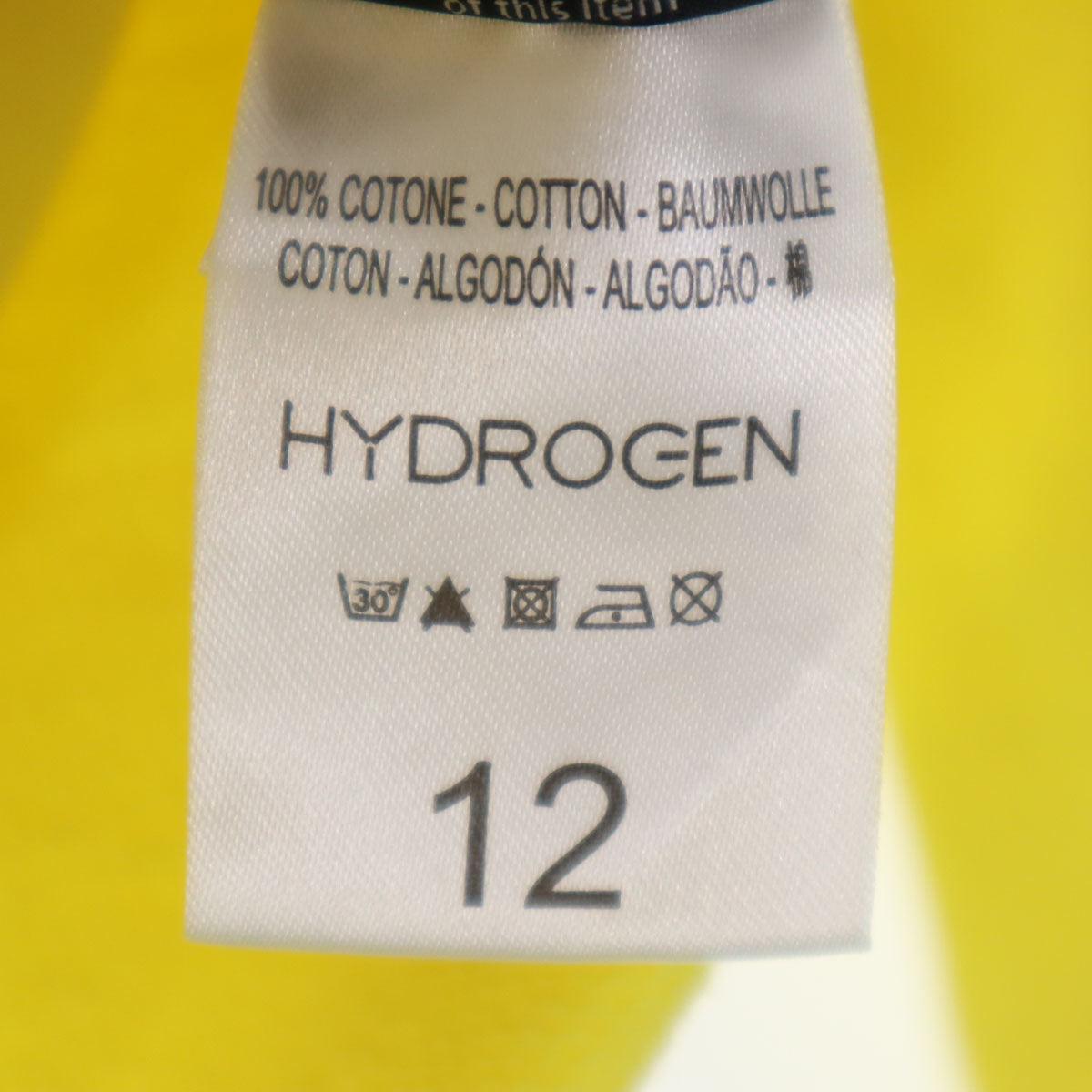 HYDROGEN ハイドロゲン スカル 長袖 スウェット トレーナー 12 イエロー キッズ