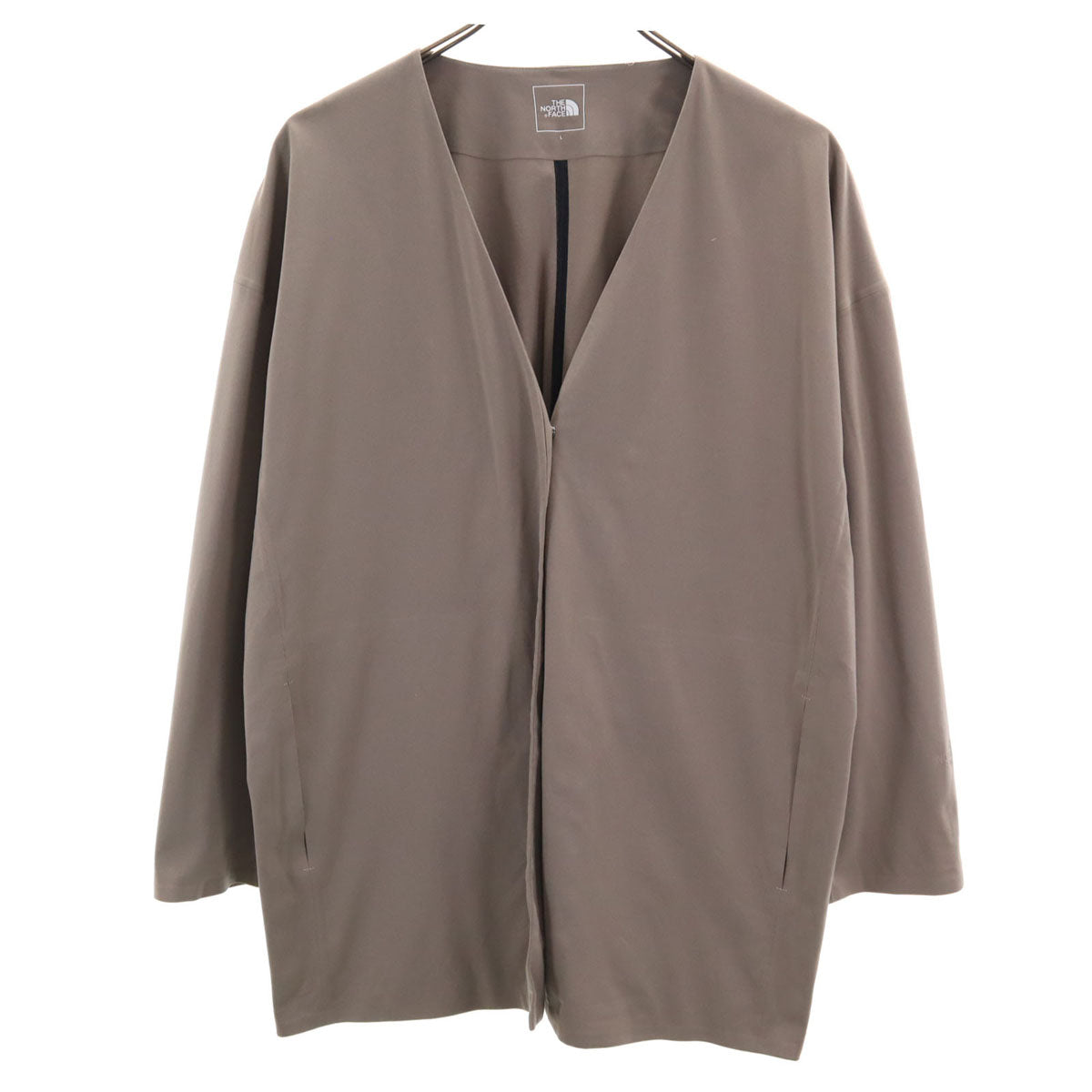 THE NORTH FACE ノースフェイス 長袖 Vネック テックラウンジ カーディガン L アッシュブラウン系 アウトドア NTW12262 スタッフサック付き レディース