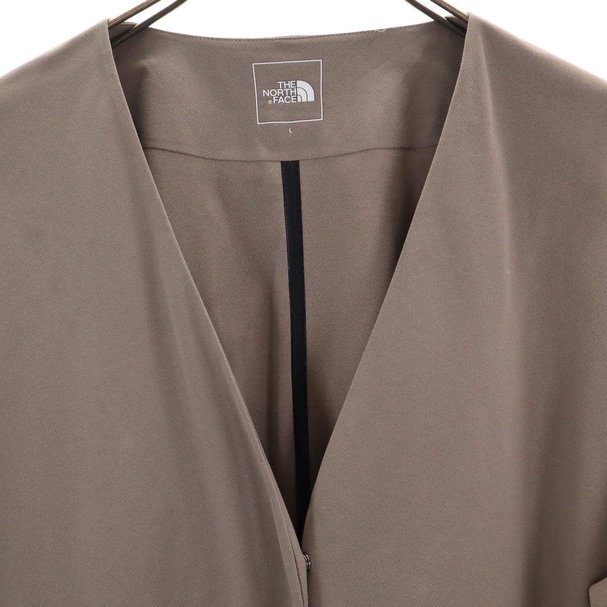 THE NORTH FACE ノースフェイス 長袖 Vネック テックラウンジ カーディガン L アッシュブラウン系 アウトドア NTW12262 スタッフサック付き レディース