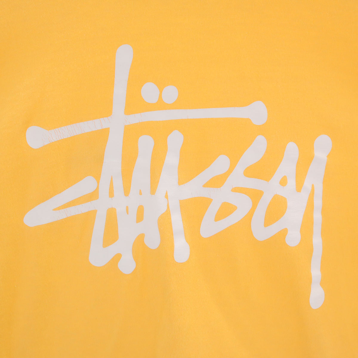 STUSSY ステューシー バックロゴ 長袖 Tシャツ S イエロー系 ロンT メンズ