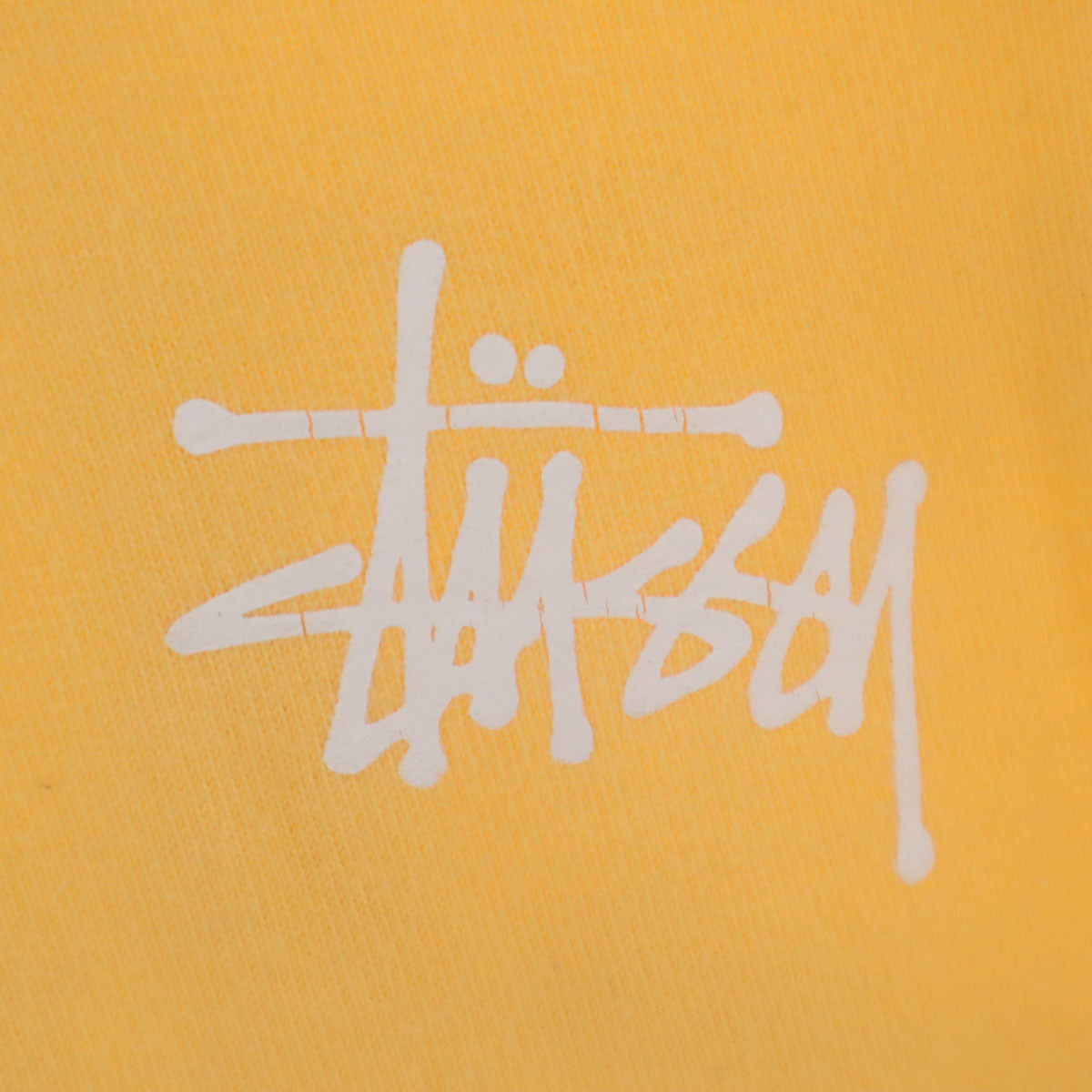STUSSY ステューシー バックロゴ 長袖 Tシャツ S イエロー系 ロンT メンズ