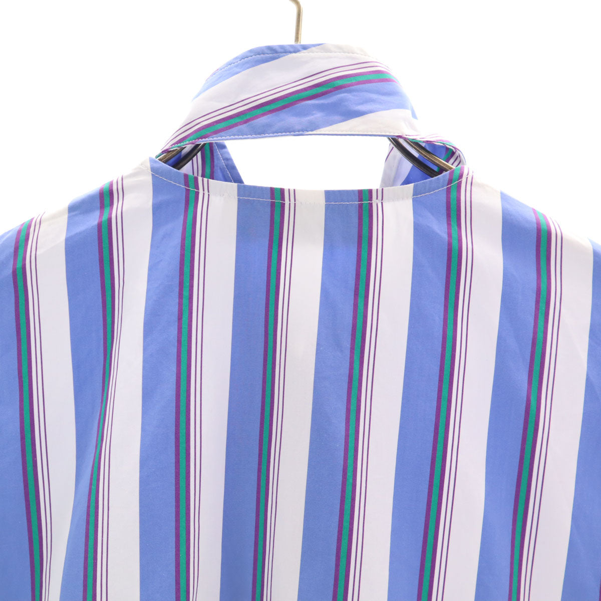 MSGM エムエスジーエム イタリア製 ストライプ柄 長袖 コットンシャツ 38 ホワイト レディース