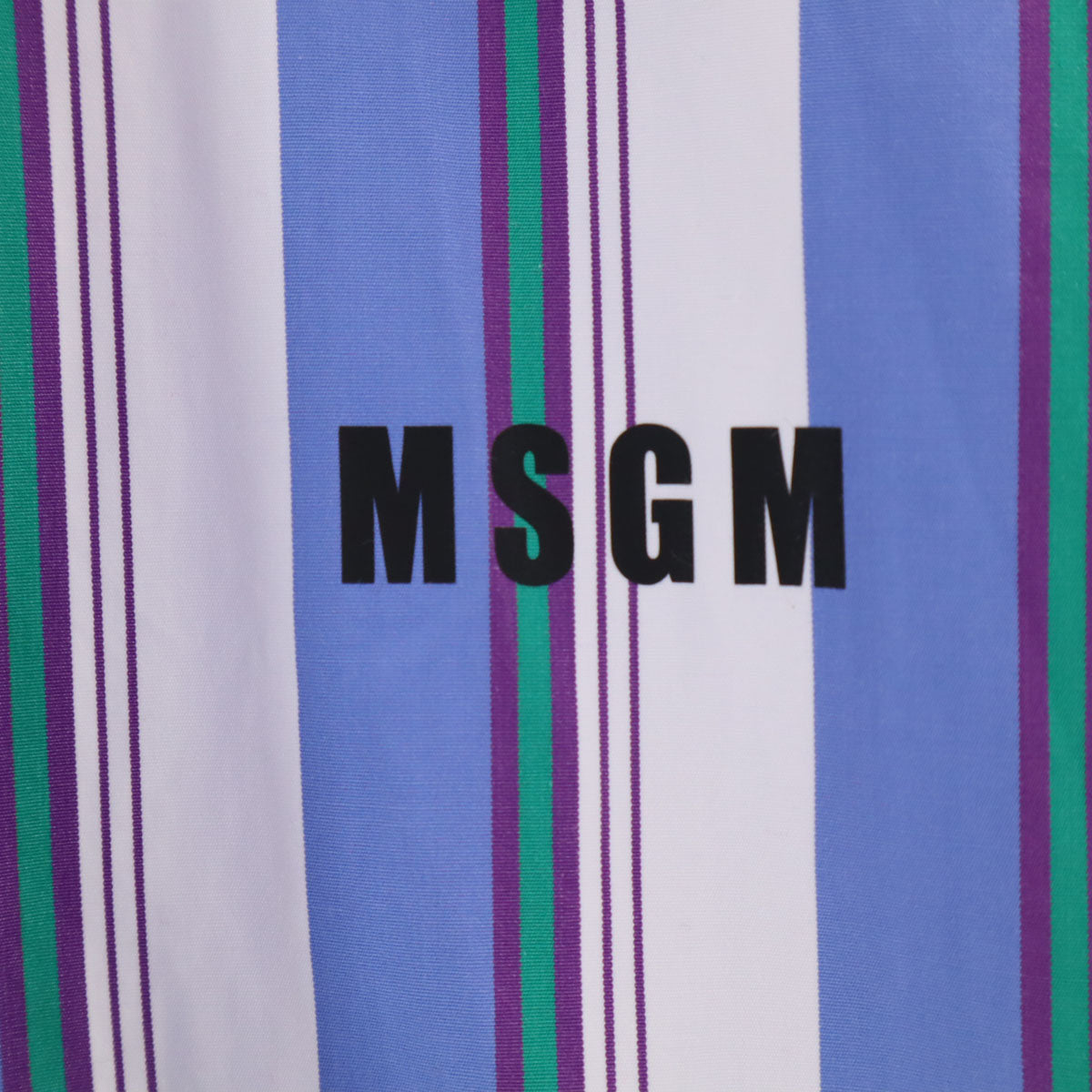 MSGM エムエスジーエム イタリア製 ストライプ柄 長袖 コットンシャツ 38 ホワイト レディース