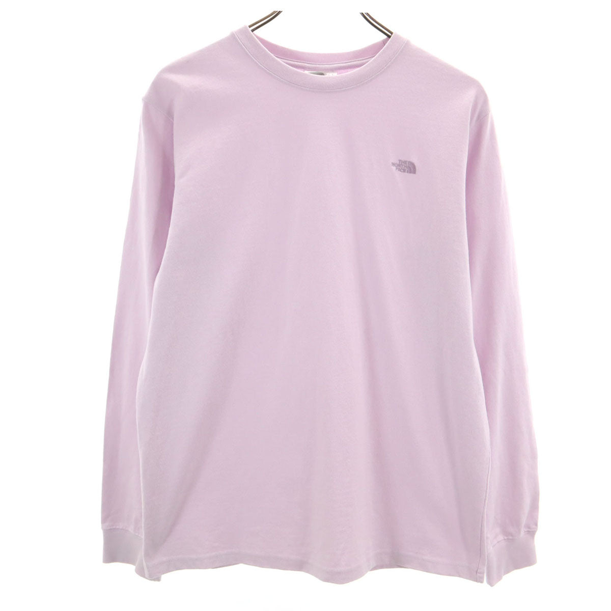 THE NORTH FACE ノースフェイス 長袖 ヌプシコットン Tシャツ L ライトパープル アウトドア NTW82135 ロンT レディース