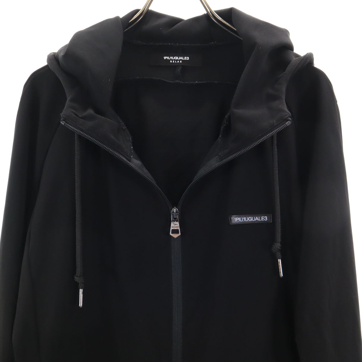 1piu1uguale3 RELAX ウノピゥウノウグァーレトレ リラックス 長袖 ジップパーカー XL ブラック メンズ