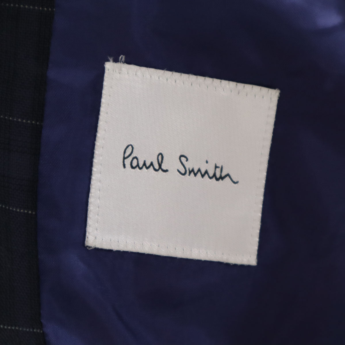 Paul Smith ポールスミス 日本製 チェック柄 テーラードジャケット 40 ネイビー レディース