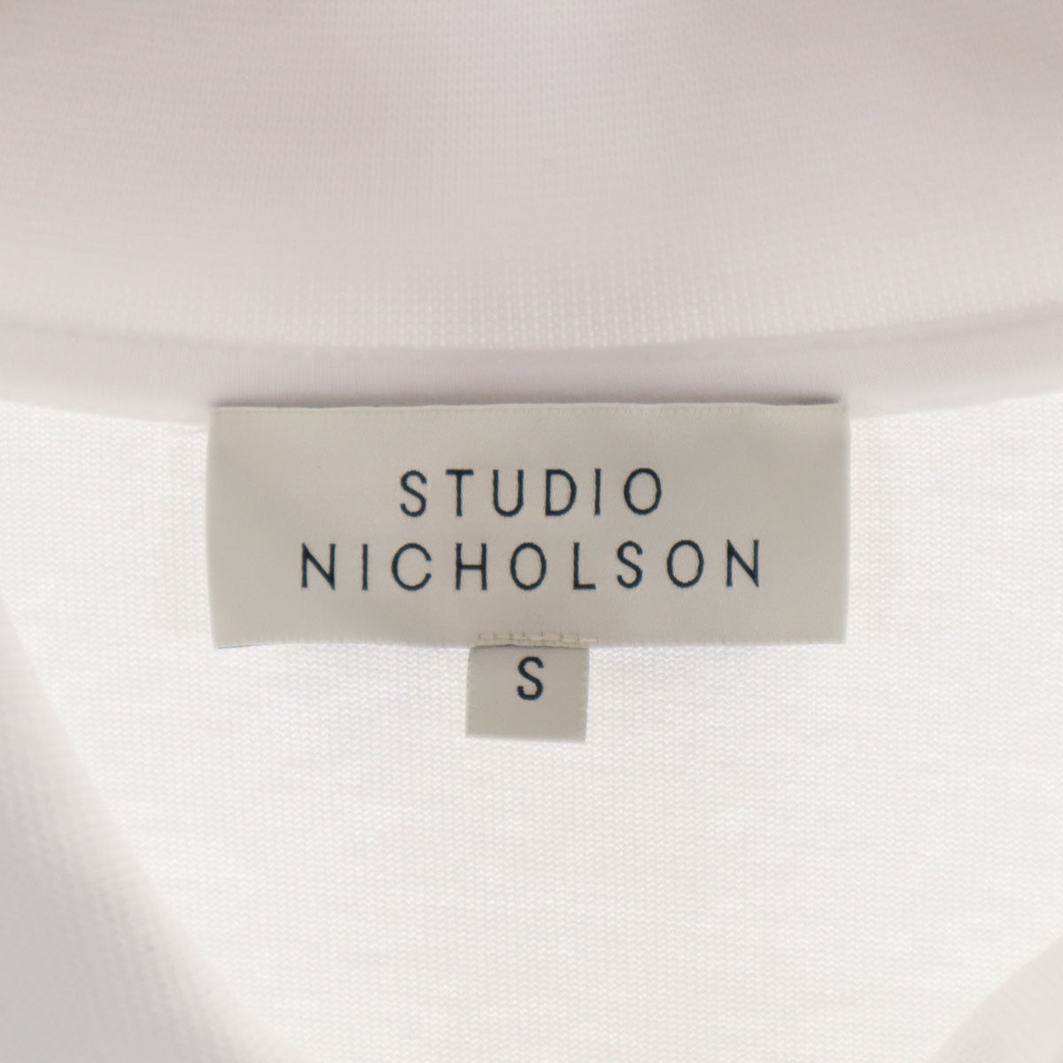 STUDIO NICHOLSON スタジオニコルソン 長袖 ハーフジップ Tシャツ S 白 ロンT メンズ