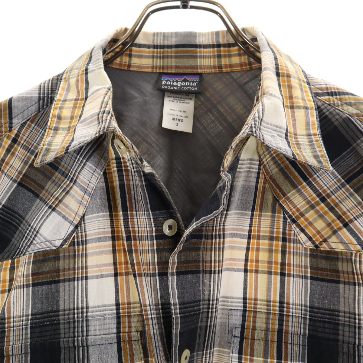 patagonia パタゴニア チェック柄 長袖 ウエスタンヨーク シャツ S 黒系 52250 アウトドア メンズ