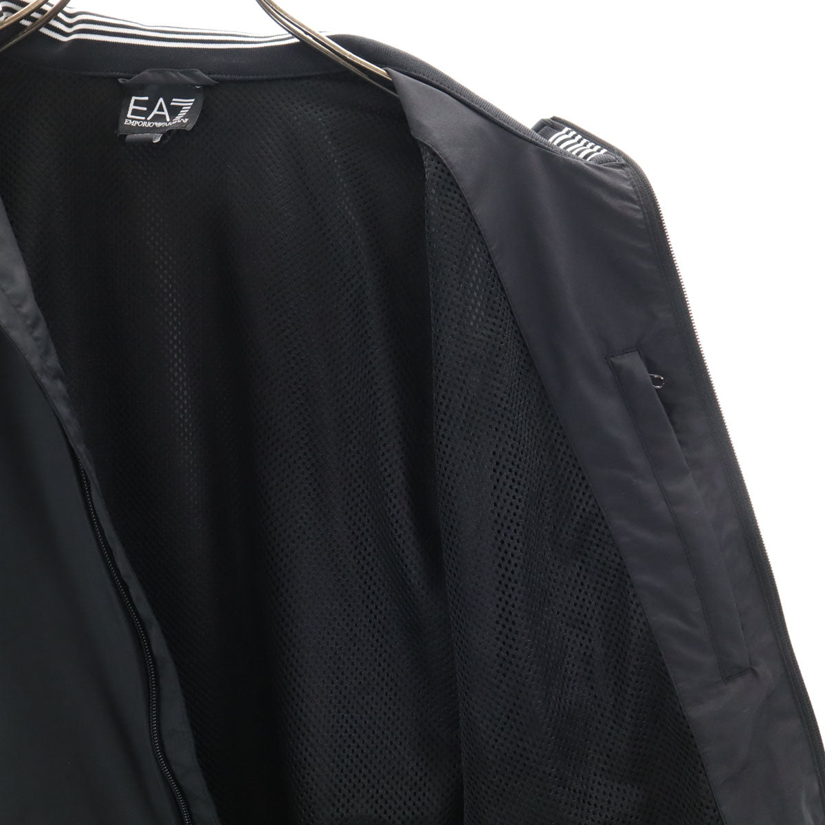 EA7 EMPORIO ARMANI イーエーセブンエンポリオアルマーニ トラックジャケット L ブラック 裏メッシュ メンズ