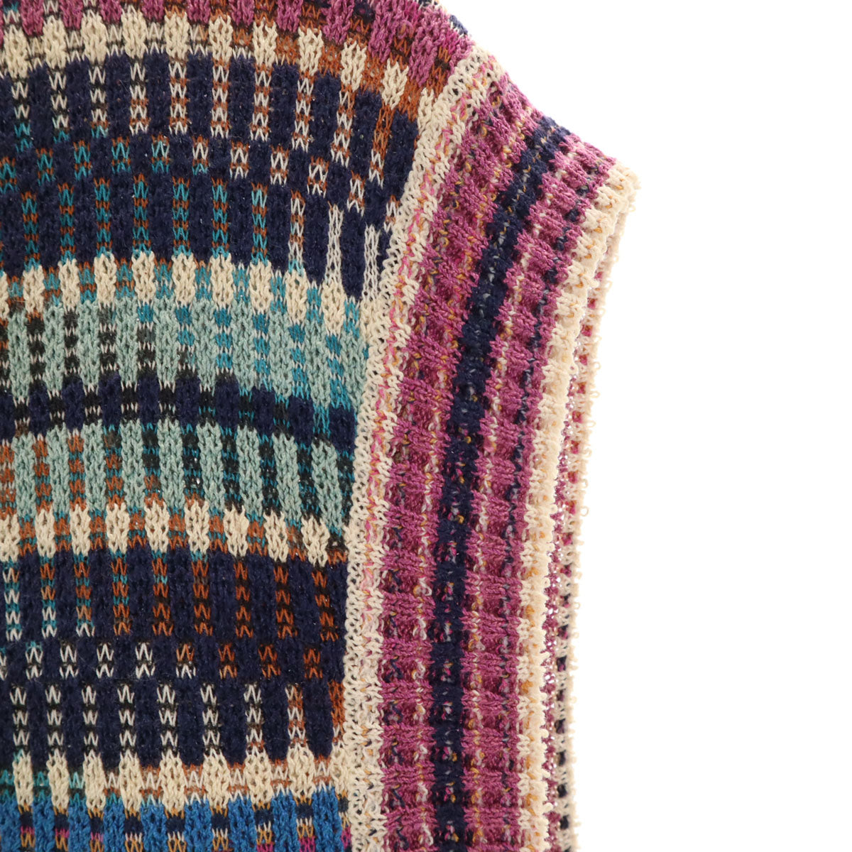 Missoni ミッソーニ イタリア製 リネンブレンド ニットベスト 52 メンズ