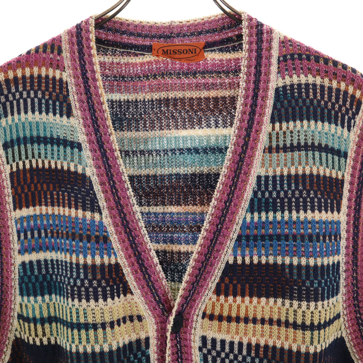 Missoni ミッソーニ イタリア製 リネンブレンド ニットベスト 52 メンズ